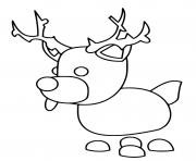 Printable Adopt Me Reindeer coloring pages