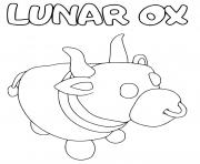 Printable Adopt Me Lunar Ox coloring pages