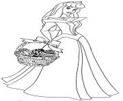 Printable cinderella princess easter coloring pages