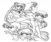 Printable Sailor Moon special girl adventure coloring pages
