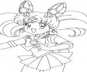 Printable Sailor Mini Moon Girl coloring pages