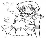 Printable Sailor Moon Mercury coloring pages