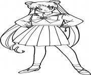 Printable cute sailor moon princess coloring pages