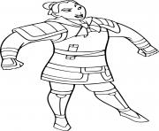 Printable mulan as a soldier coloring pages