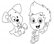 Printable Bubble Guppies Nick Jr coloring pages