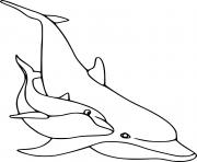 Printable Dolphin and Her Baby coloring pages