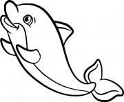 Printable Cute Cartoon Dolphin coloring pages