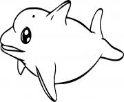 Printable Easy Baby Dolphin coloring pages