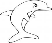 Printable Easy Cute Dolphin coloring pages