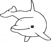Printable Easy Dolphin Swimming coloring pages