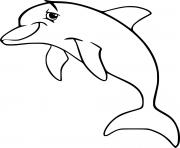 Printable Funny Cartoon Dolphin coloring pages