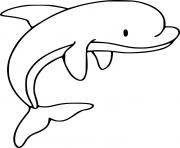 Printable Cartoon Dolphin Jumping coloring pages