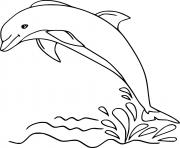 Printable Dolphin Jumping out of Water coloring pages