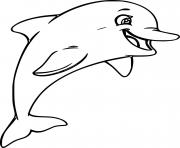 Printable Cartoon Cute Dolphin coloring pages