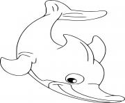 Printable Simple Dolphin Diving coloring pages