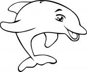 Printable Young Dolphin Jumping coloring pages