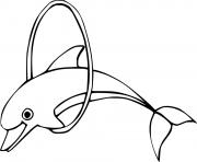Printable Dolphin Doing Acrobatic coloring pages