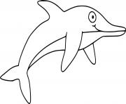 Printable Simple Funny Dolphin coloring pages