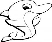 Printable Cute Baby Dolphin coloring pages