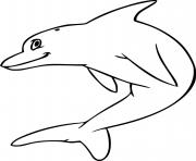 Printable Very Simple Dolphin coloring pages