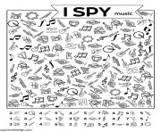 Printable i spy music coloring pages