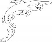 Printable Smiling Goblin Shark coloring pages