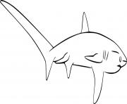 Printable Easy Thresher Shark coloring pages