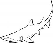 Printable Easy Lemon Shark coloring pages