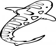 Printable Easy Tiger Shark coloring pages