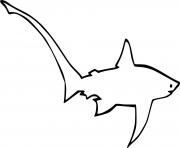 Printable Thresher Shark Outline coloring pages