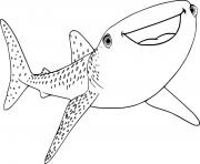Printable Smiling Whale Shark coloring pages