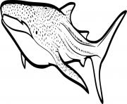 Printable Swimming Whale Shark coloring pages