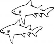 Printable Two Lemon Sharks coloring pages