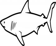 Printable Easy Bull Shark coloring pages