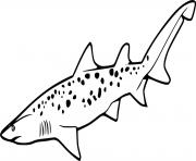 Printable Simple Sand Tiger Shark coloring pages