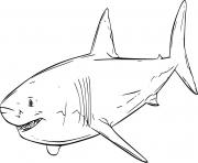 Printable Swimming Great White Shark coloring pages
