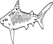 Printable Swimming Sand Tiger Shark coloring pages