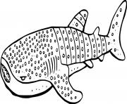 Printable Cartoon Whale Shark coloring pages