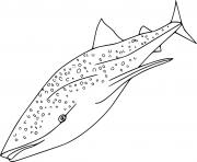 Printable Simple Whale Shark coloring pages