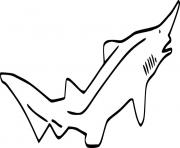 Printable Simple Goblin Shark coloring pages