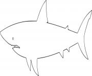 Printable Great White Shark Outline coloring pages