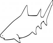 Printable Lemon Shark Outline coloring pages
