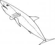 Printable Simple Mako Shark coloring pages