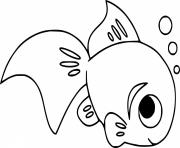 Printable Cartoon Goldfish coloring pages