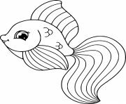 Printable Veiltail Goldfish coloring pages