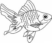 Printable Fantail Goldfish coloring pages