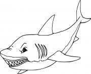 Printable Simple Megalodon shark coloring pages