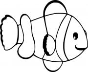 Printable Easy Clownfish coloring pages