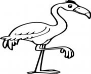 Printable Simple Funny Flamingo coloring pages