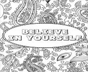 Printable believe in yourself vsco girl coloring pages